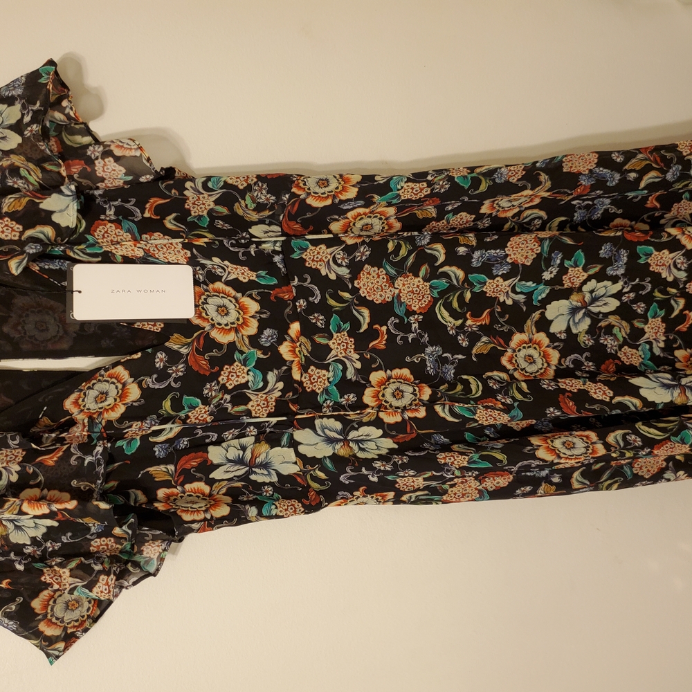 Floral Black Dress